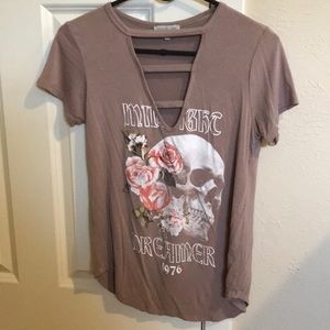 Charlotte Russe, S, blush strappy graphic tee